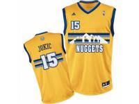 Men Adidas Denver Nuggets #15 Nikola Jokic Swingman Gold Alternate NBA Jersey