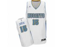 Men Adidas Denver Nuggets #15 Nikola Jokic Swingman White Home NBA Jersey