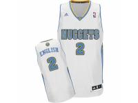 Men Adidas Denver Nuggets #2 Alex English Swingman White Home NBA Jersey