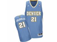 Men Adidas Denver Nuggets #21 Wilson Chandler Swingman Light Blue Road NBA Jersey
