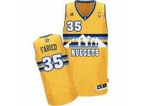 Men Adidas Denver Nuggets #35 Kenneth Faried Swingman Gold Alternate NBA Jersey