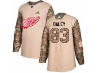 Men Adidas Detroit Red Wings #83 Trevor Daley Camo Veterans Day Practice NHL Jersey