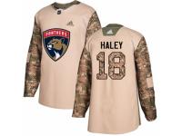 Men Adidas Florida Panthers #18 Micheal Haley Camo Veterans Day Practice NHL Jersey