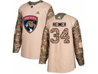 Men Adidas Florida Panthers #34 James Reimer Camo Veterans Day Practice NHL Jersey