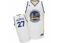 Men Adidas Golden State Warriors #27 Zaza Pachulia Swingman White Home NBA Jersey