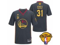 Men Adidas Golden State Warriors #31 Festus Ezeli Authentic Black Slate Chinese New Year 2015 The Finals Patch NBA Jersey