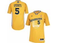 Men Adidas Golden State Warriors #5 Marreese Speights Swingman Gold Alternate NBA Jersey