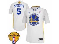 Men Adidas Golden State Warriors #5 Marreese Speights Swingman White Alternate 2015 The Finals Patch NBA Jersey