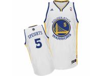 Men Adidas Golden State Warriors #5 Marreese Speights Swingman White Home NBA Jersey
