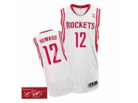 Men Adidas Houston Rockets #12 Dwight Howard Authentic White Home Autographed NBA Jersey