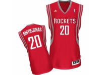 Men Adidas Houston Rockets #20 Donatas Motiejunas Swingman Red Road NBA Jersey