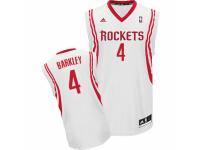 Men Adidas Houston Rockets #4 Charles Barkley Swingman White Home NBA Jersey