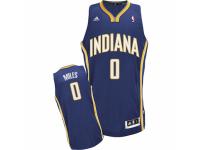 Men Adidas Indiana Pacers #0 C.J. Miles Swingman Navy Blue Road NBA Jersey