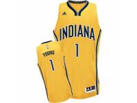 Men Adidas Indiana Pacers #1 Joseph Young Swingman Gold Alternate NBA Jersey