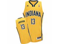 Men Adidas Indiana Pacers #13 Mark Jackson Swingman Gold Alternate NBA Jersey