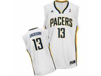 Men Adidas Indiana Pacers #13 Mark Jackson Swingman White Home NBA Jersey