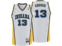 Men Adidas Indiana Pacers #13 Paul George Swingman White Throwback NBA Jersey