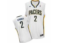 Men Adidas Indiana Pacers #2 Rodney Stuckey Swingman White Home NBA Jersey
