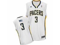 Men Adidas Indiana Pacers #3 George Hill Swingman White Home NBA Jersey