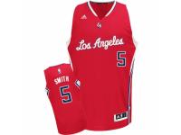 Men Adidas Los Angeles Clippers #5 Josh Smith Swingman Red Road NBA Jersey