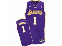 Men Adidas Los Angeles Lakers #1 D'Angelo Russell Swingman Purple Road NBA Jersey