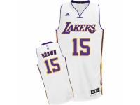 Men Adidas Los Angeles Lakers #15 Jabari Brown Swingman White Alternate NBA Jersey