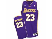 Men Adidas Los Angeles Lakers #23 Louis Williams Swingman Purple Road NBA Jersey