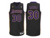 Men Adidas Los Angeles Lakers #30 Julius Randle Swingman Black Purple NO. NBA Jersey