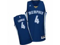 Men Adidas Memphis Grizzlies #4 Jordan Farmar Swingman Navy Blue Road NBA Jersey