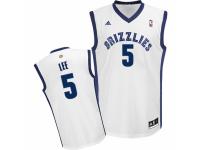 Men Adidas Memphis Grizzlies #5 Courtney Lee Swingman White Home NBA Jersey