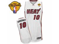 Men Adidas Miami Heat #10 Tim Hardaway Swingman White Home Finals Patch NBA Jersey