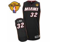 Men Adidas Miami Heat #32 Shaquille ONeal Swingman Black Road Finals Patch NBA Jersey