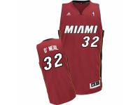 Men Adidas Miami Heat #32 Shaquille ONeal Swingman Red Alternate NBA Jersey