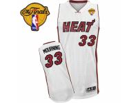 Men Adidas Miami Heat #33 Alonzo Mourning Swingman White Home Finals Patch NBA Jersey