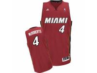 Men Adidas Miami Heat #4 Josh McRoberts Swingman Red Alternate NBA Jersey