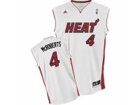 Men Adidas Miami Heat #4 Josh McRoberts Swingman White Home NBA Jersey