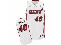 Men Adidas Miami Heat #40 Udonis Haslem Swingman White Home NBA Jersey