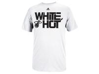 Men adidas Miami Heat White Hot Playoffs Slogan T-Shirt - White