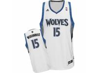 Men Adidas Minnesota Timberwolves #15 Shabazz Muhammad Swingman White Home NBA Jersey