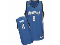 Men Adidas Minnesota Timberwolves #8 Zach LaVine Swingman Slate Blue Road NBA Jersey