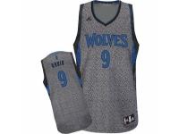 Men Adidas Minnesota Timberwolves #9 Ricky Rubio Swingman Grey Static Fashion NBA Jersey