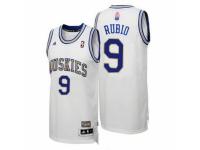 Men Adidas Minnesota Timberwolves #9 Ricky Rubio Swingman White ABA Hardwood Classic NBA Jersey
