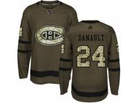 Men Adidas Montreal Canadiens #24 Phillip Danault Green Salute to Service NHL Jersey