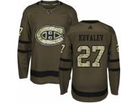 Men Adidas Montreal Canadiens #27 Alexei Kovalev Green Salute to Service NHL Jersey