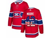 Men Adidas Montreal Canadiens #42 Dominic Moore Red USA Flag Fashion NHL Jersey