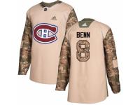 Men Adidas Montreal Canadiens #8 Jordie Benn Camo Veterans Day Practice NHL Jersey