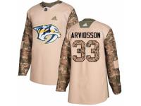Men Adidas Nashville Predators #33 Viktor Arvidsson Camo Veterans Day Practice NHL Jersey