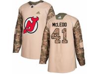 Men Adidas New Jersey Devils #41 Michael McLeod Camo Veterans Day Practice NHL Jersey