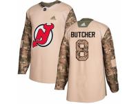 Men Adidas New Jersey Devils #8 Will Butcher Camo Veterans Day Practice NHL Jersey