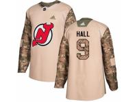 Men Adidas New Jersey Devils #9 Taylor Hall Camo Veterans Day Practice NHL Jersey